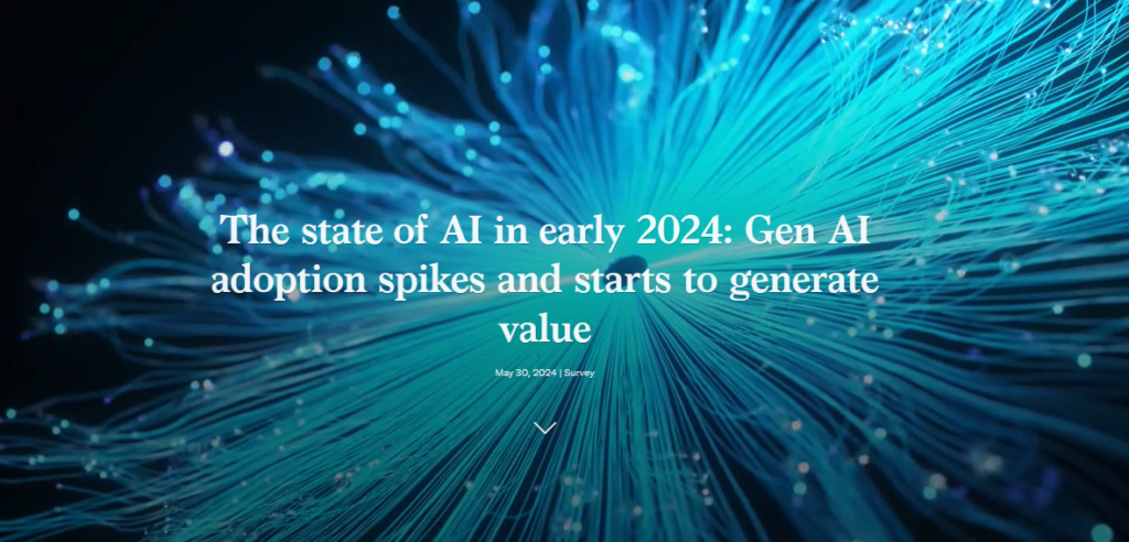 Three takeaways from Mckinsey’s state of AI in early 2024 report