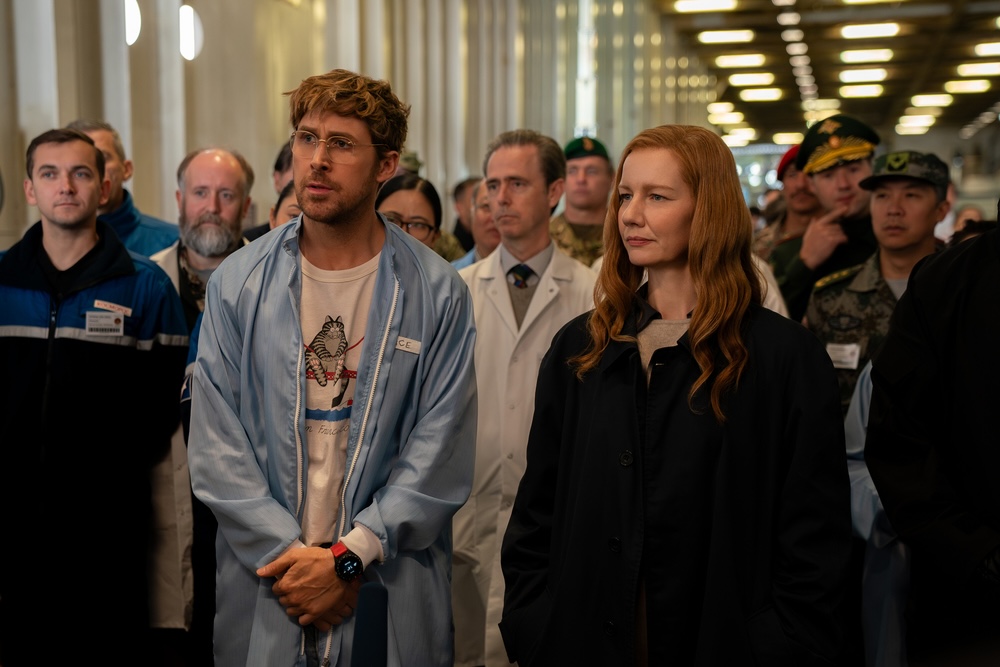 Ryan Gosling stars as Ryland Grace and Sandra Hüller as Eva Stratt in PROJECT HAIL MARY, from Amazon MGM Studios.
Photo credit: Jonathan Olley
© 2026 Amazon Content Services LLC. All Rights Reserved.