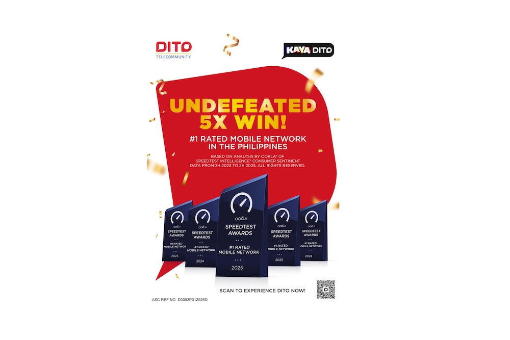 DITO awarded #1 Rated Mobile Network for the 5th time DITO awarded #1 Rated Mobile Network for the 5th time