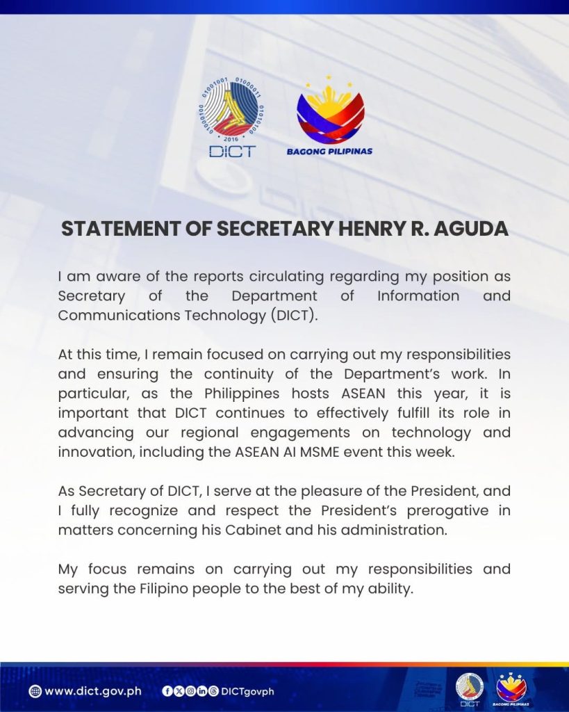 Aguda says focus remains on duties amid resignation reports